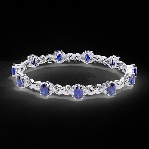 The Royal Azure Sapphire Bangle