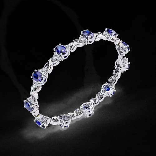 The Royal Azure Sapphire Bangle 4