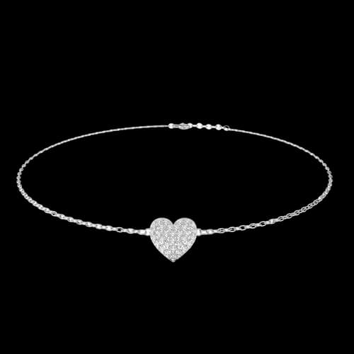 Amour Pave Heart Bracelet
