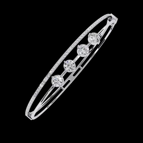 Aria Triple Band Diamond Bangle