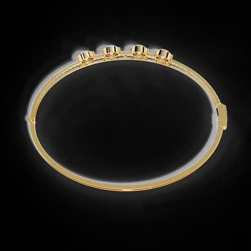 Aria Triple Band Diamond Bangle 2
