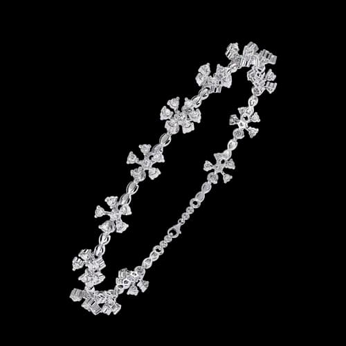 Snowflake Diamond Link Bracelet 3