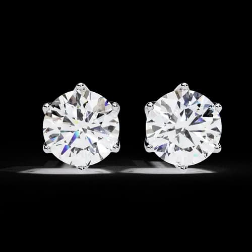 Crown Radiance Solitaire Studs