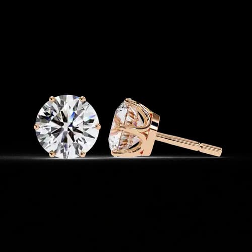 Eternal Round Diamond Studs 3