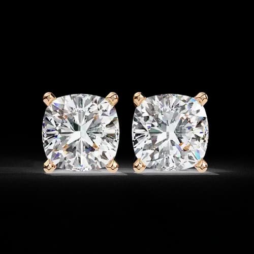 Eternal Cushion Diamond Studs 3