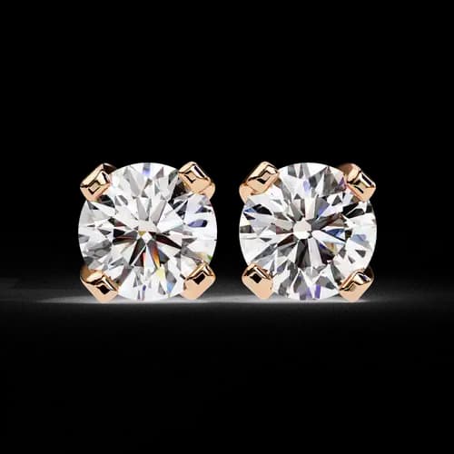 Celeste Round Diamond Studs 3