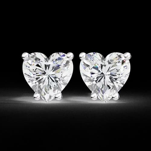 Amour Heart Diamond Studs