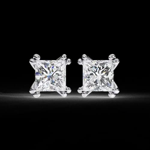 Eterna Princess-Cut Diamond Studs