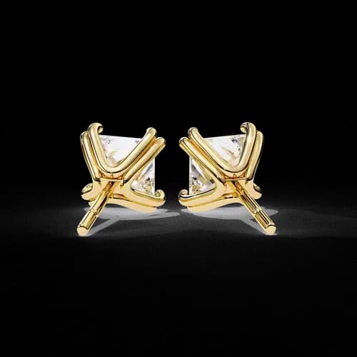 Eterna Princess-Cut Diamond Studs 2