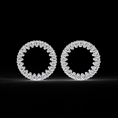 Eterna Circle Diamond Studs