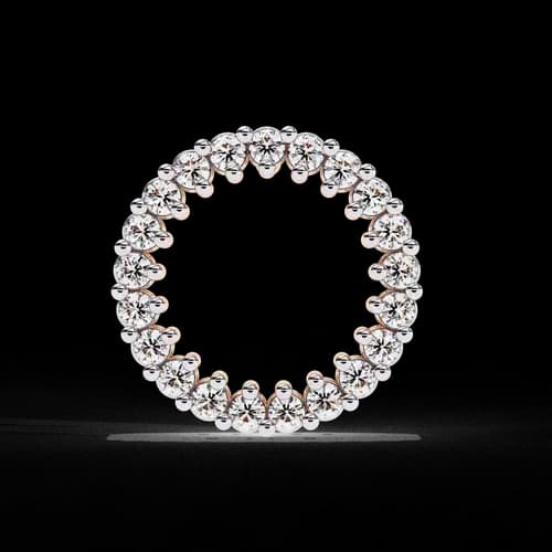 Eterna Circle Diamond Studs 2
