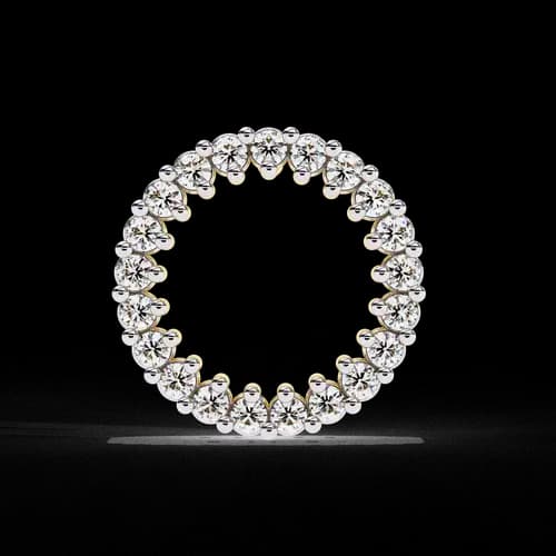 Eterna Circle Diamond Studs 3