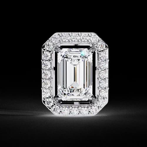 Emerald Elegance Halo Studs 2