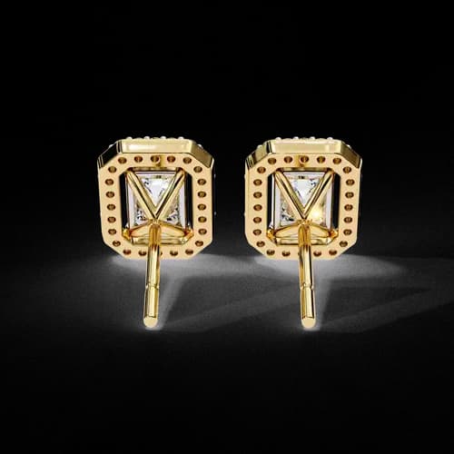 Emerald Elegance Halo Studs 3