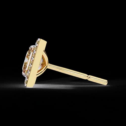 Princess Halo Diamond Studs 3