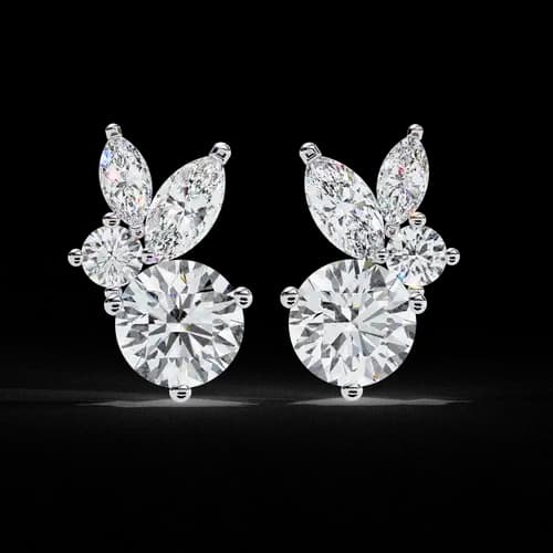 Eternal Leaf Diamond Earrings