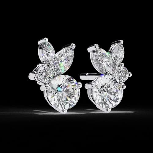 Eternal Leaf Diamond Earrings 3
