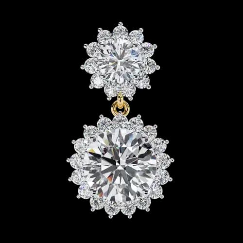 Regal Bloom Double Halo Earrings 2