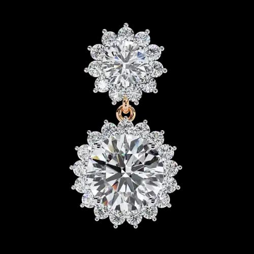 Regal Bloom Double Halo Earrings 3