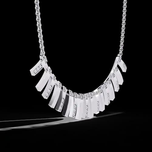 Colonnade Diamond Fringe Necklace 2