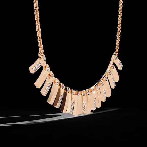 Colonnade Diamond Fringe Necklace 3