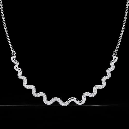 Serpentine Diamond Pavé Necklace