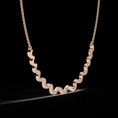 Serpentine Diamond Pavé Necklace 3