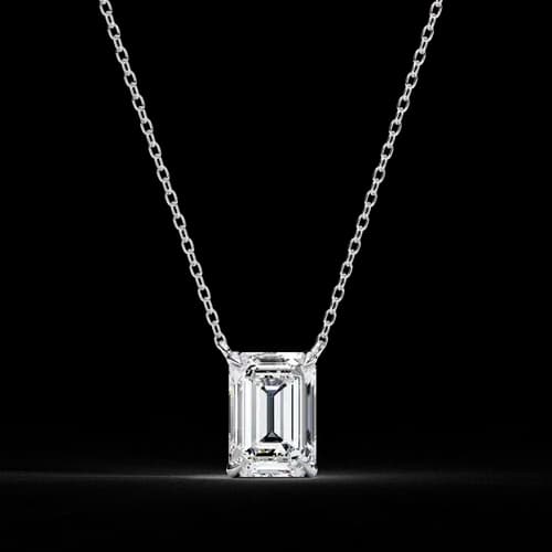 Floating Emerald-Cut