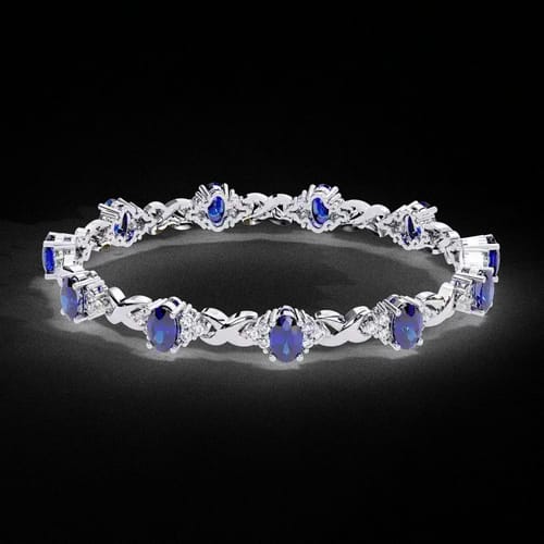 The Royal Azure Sapphire Bangle 1