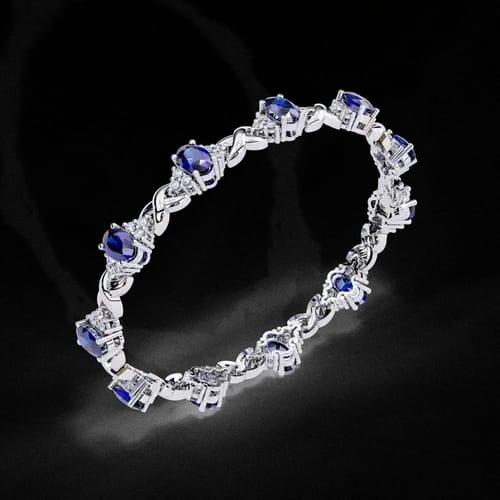 The Royal Azure Sapphire Bangle 4