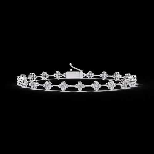 Riviera Cluster Diamond Bracelet 1