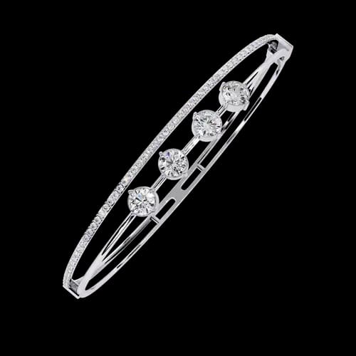 Aria Triple Band Diamond Bangle 1
