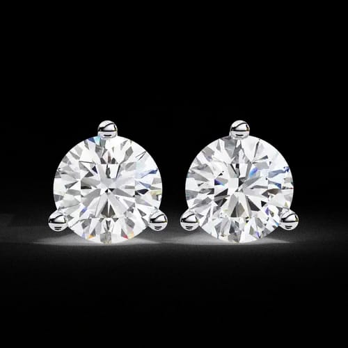 Eternal Glow Round Brilliant Diamond Studs 1