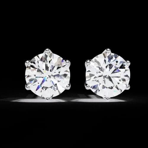 Crown Radiance Solitaire Studs 1