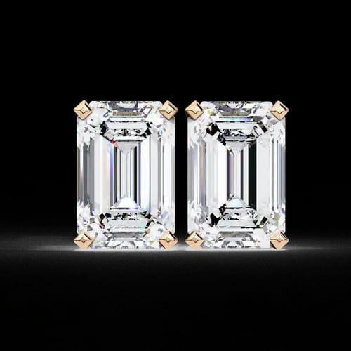 Regalia Emerald Diamond Studs 3