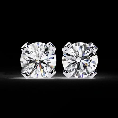 Celeste Round Diamond Studs 1