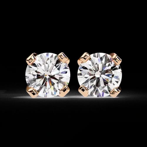 Celeste Round Diamond Studs 3