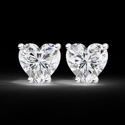 Amour Heart Diamond Studs 1