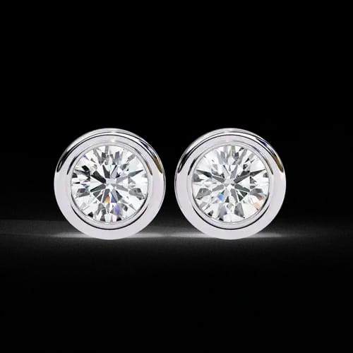 Eterna Bezel Diamond Studs 1