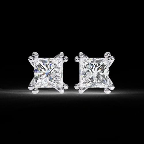 Eterna Princess-Cut Diamond Studs 1