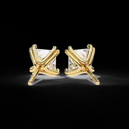 Eterna Princess-Cut Diamond Studs 2