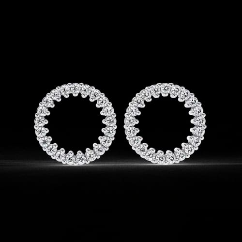 Eterna Circle Diamond Studs 1