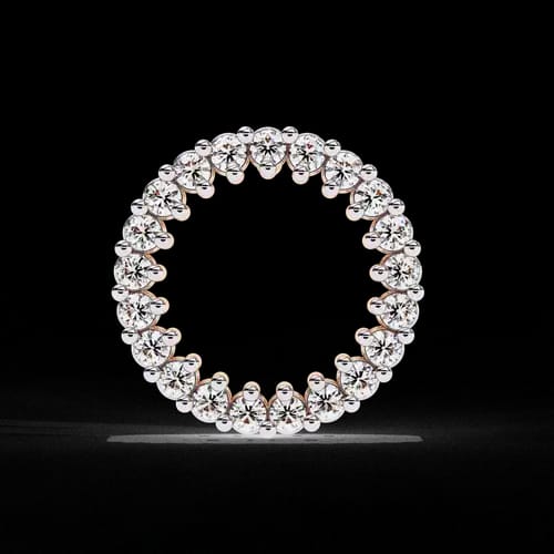 Eterna Circle Diamond Studs 2