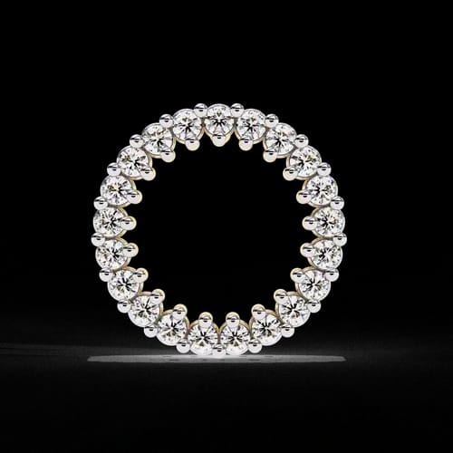 Eterna Circle Diamond Studs 3