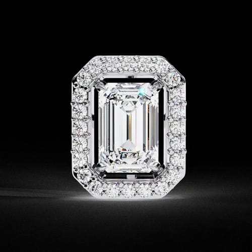 Emerald Elegance Halo Studs 2