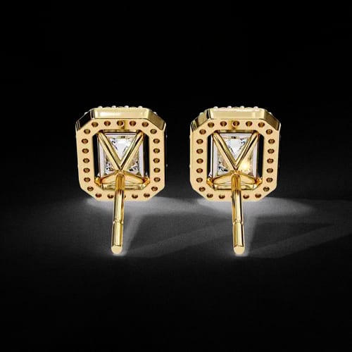 Emerald Elegance Halo Studs 3