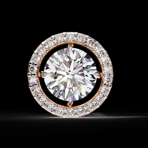 Round Halo Diamond Studs 2