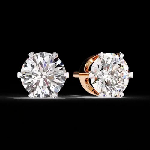 Timeless 6-Prong Round Diamond Studs 3