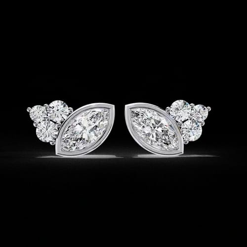 Marquise Cluster Diamond Earrings 1