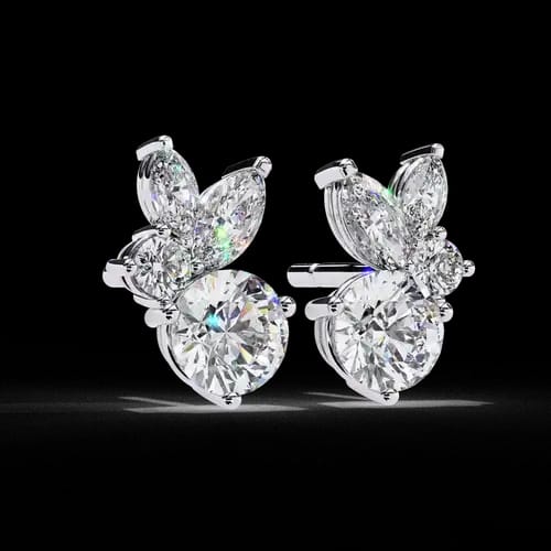 Eternal Leaf Diamond Earrings 3